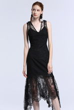 【0庫(kù)存代賣潮流女裝去哪里拿貨嘉貝逸飛苧麻連衣裙】- 